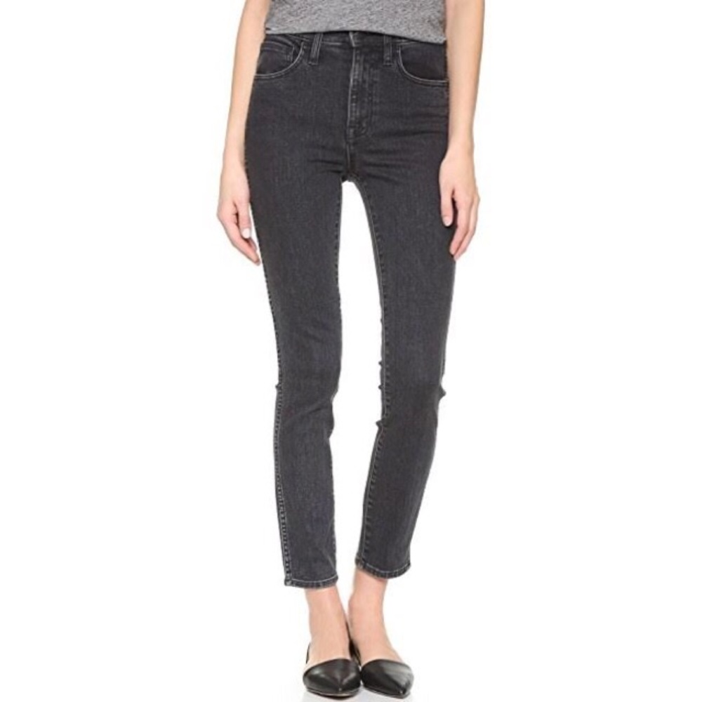 MADEWELL Black Wash 10” High-Riser Skinny Skinny